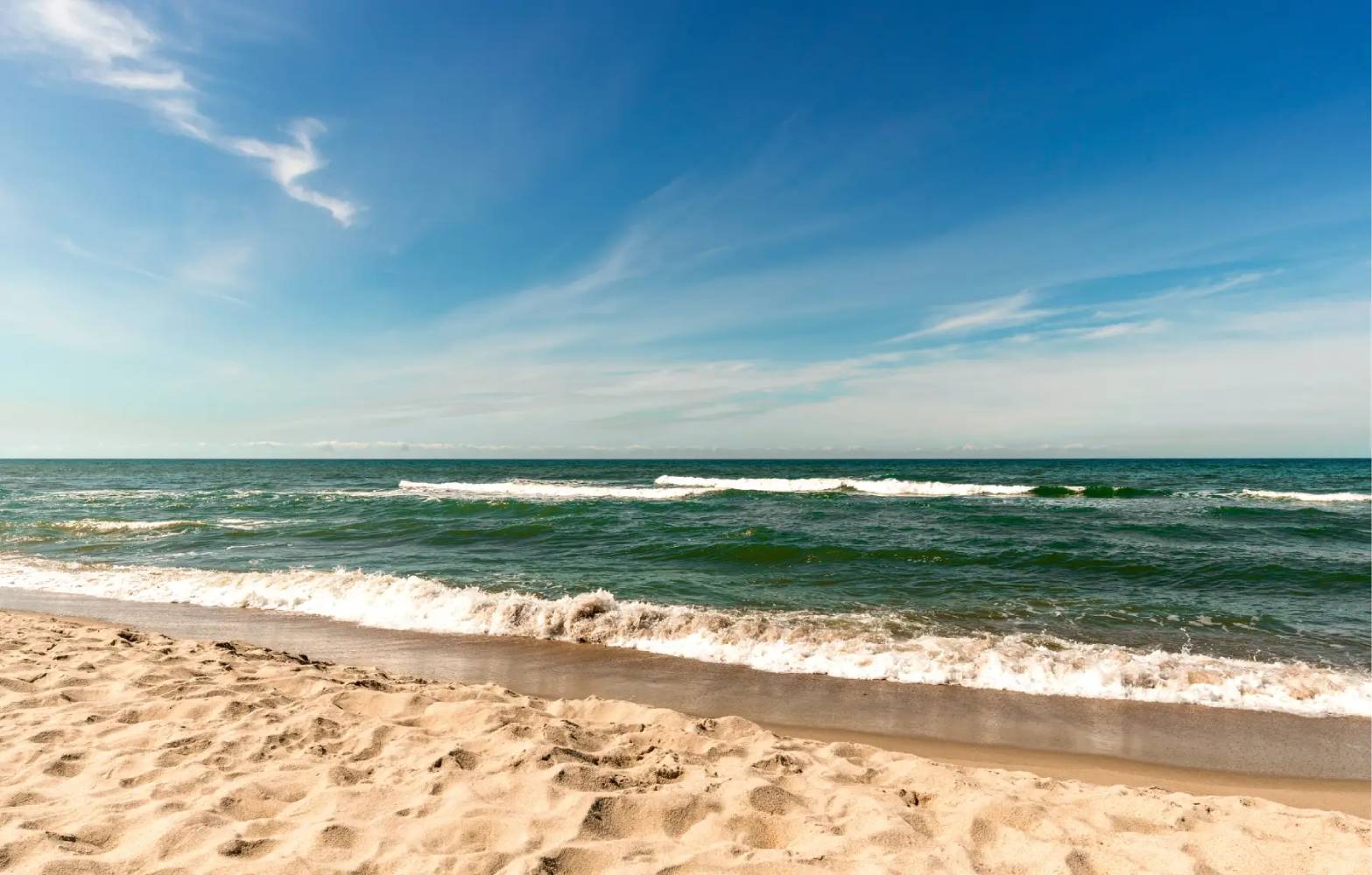 Kwatery Mielenko Patraj — widok z plaży na morze